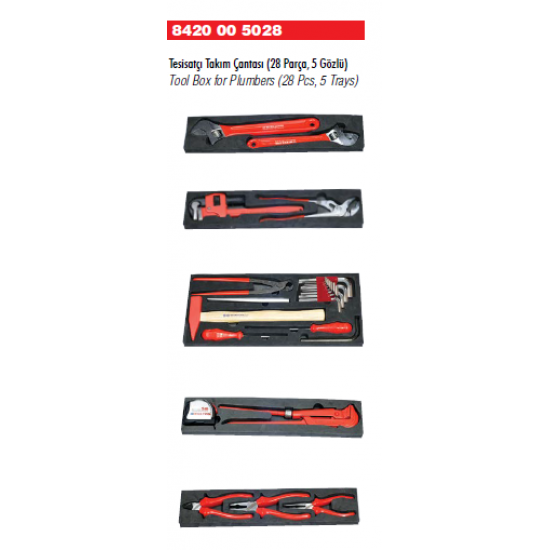İzeltaş 8420 00 5028 Tesisatçı Takım Çantası 28 parça İzeltaş 8420 00 5028 Tesisatçı Takım Çantası 28 parça