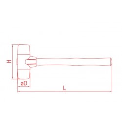 İzeltaş 5870250400 Lastik Çekiç 400 gr