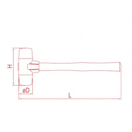 İzeltaş 5870250400 Lastik Çekiç 400 gr