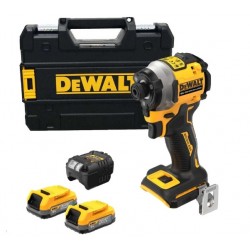 Dewalt DCF850E2T 18V 1.7 Ah Li-ion Power Stack Kömürsüz Çift Akülü Darbeli Tornavida