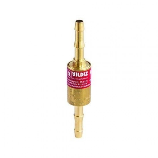 Yıldız 1018 Hortum Arası Alev Emniyet Valfi Yanıcı Gaz Yıldız 1018 Hortum Arası Alev Emniyet Valfi Yanıcı Gaz